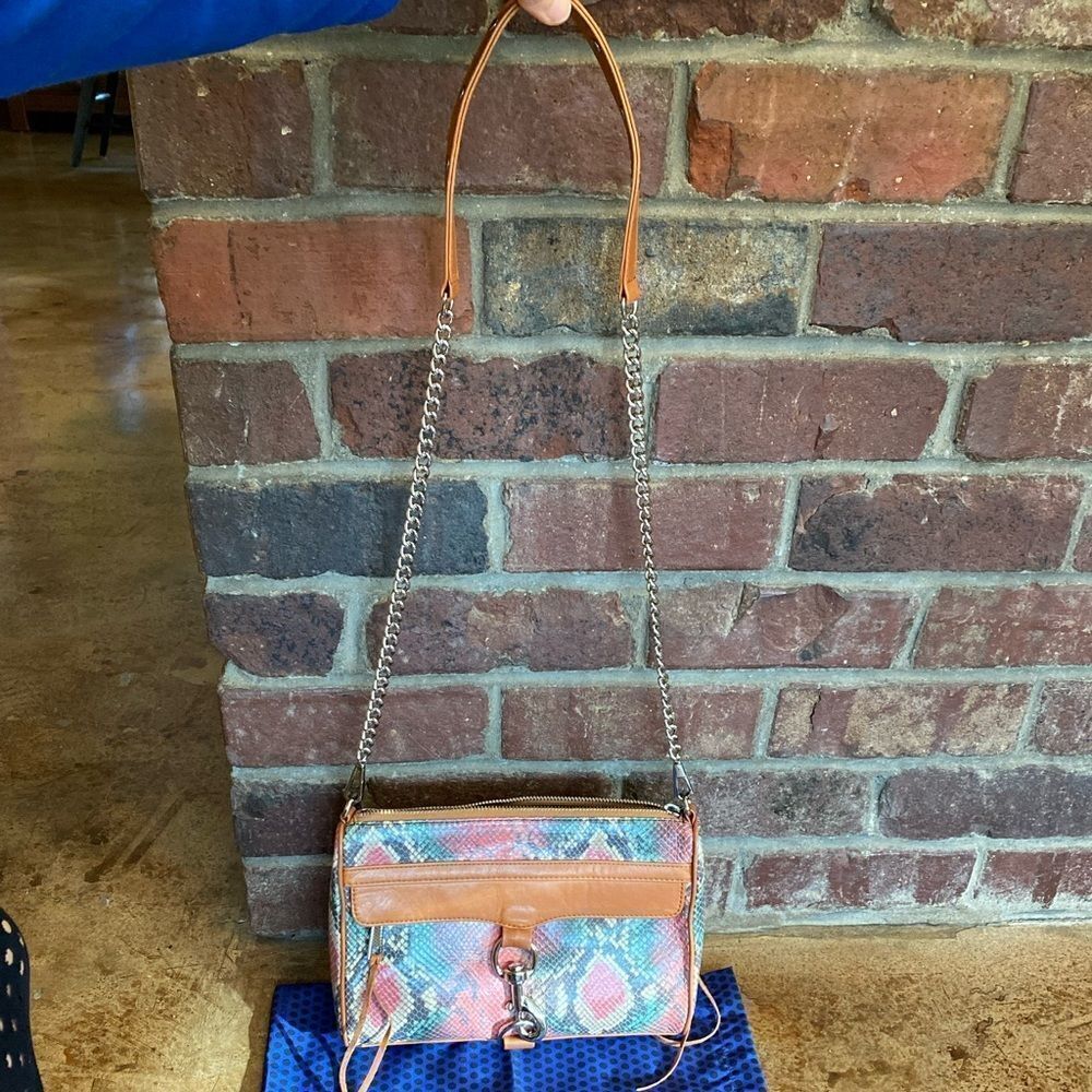 RARE Rebecca Minkoff Multi colored Python Leather… - image 9